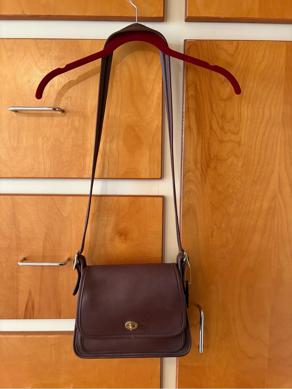 Coach Vintage Brown 9061 Ramblers Legacy Leather Crossbody Bag